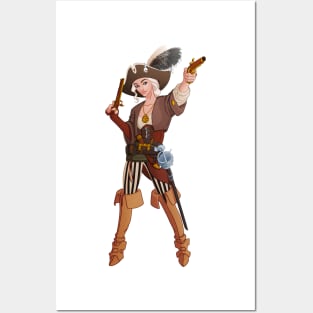 Pirate girl Posters and Art